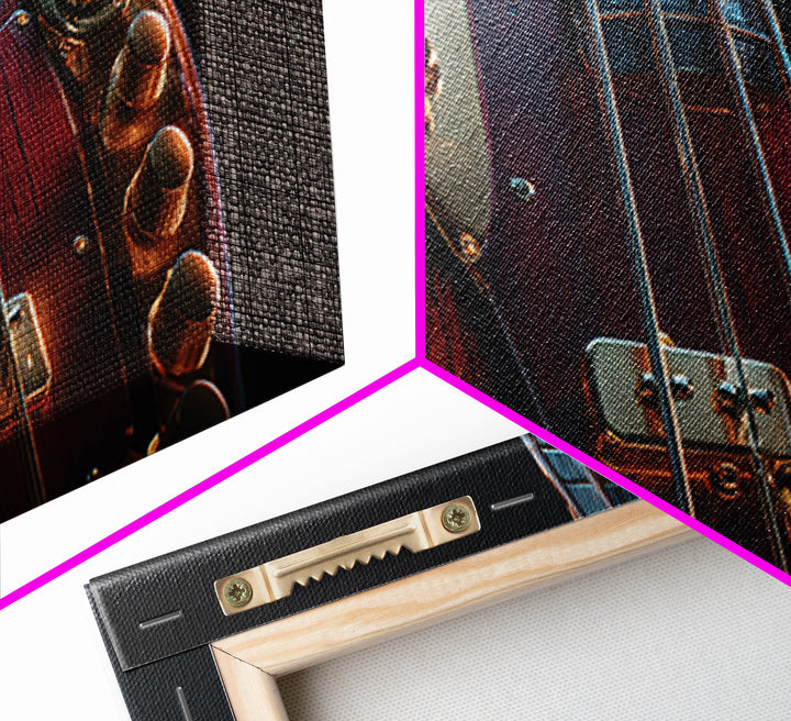 Bass Guitar Closeup Canvas Print, Music Studio Art, Music, Studio Decor, Rhythm, Digital Download Art, Painting from Photo, MSA-2x1-57