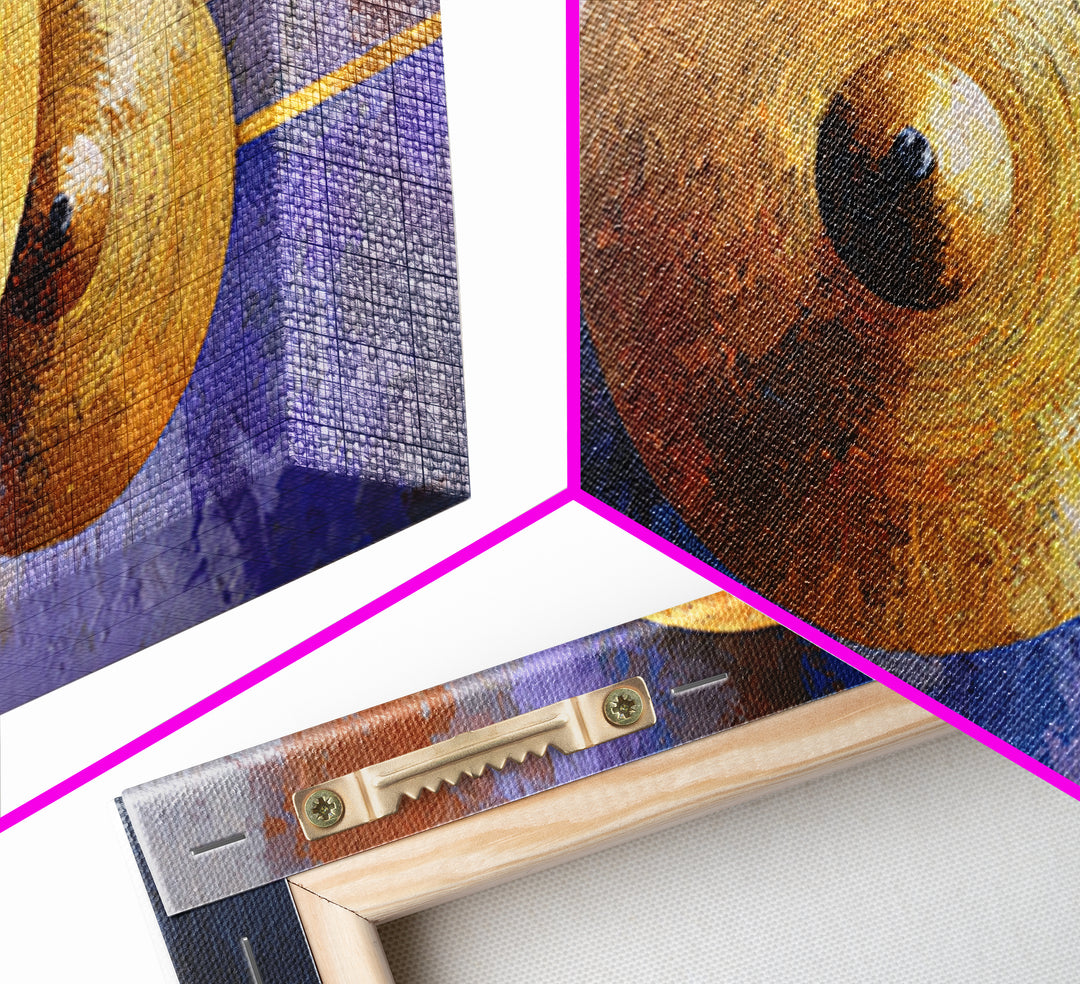 Gold Cymbal Closeup Framed Canvas Print, Music Studio Art, Music Wall Art, Studio Decor, Oil Painting, Rhythm, Teen Room Decor, MSA-2x1-92