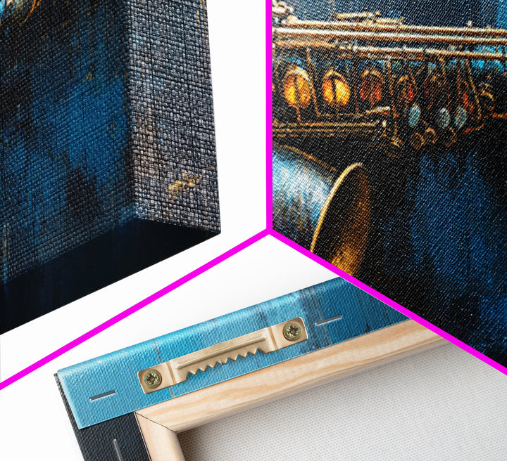 Jazz Saxophone with Smoky Blue Background Framed Canvas Print, Music Studio Art, Music Art, Studio Decor, Fine Art, Rhythm, MSA-3x1-90