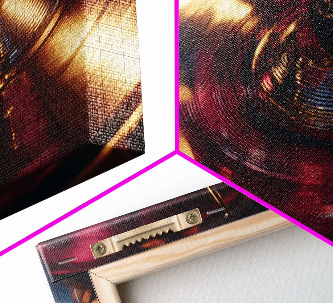 Gold Cymbal Closeup Canvas Print, Music Studio Art, Metal Wall Art, Studio Decor, Oil Painting, Rhythm, Music Posters, MSA-3x2-4