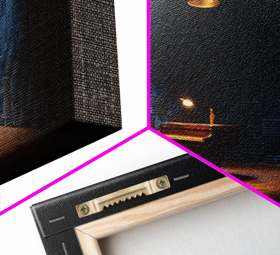Soundproof Foam Pattern Transformed into Art Framed Canvas Print, Music Studio Art, Room Decor, Studio Decor, Oil Painting, MSA-3x2-47