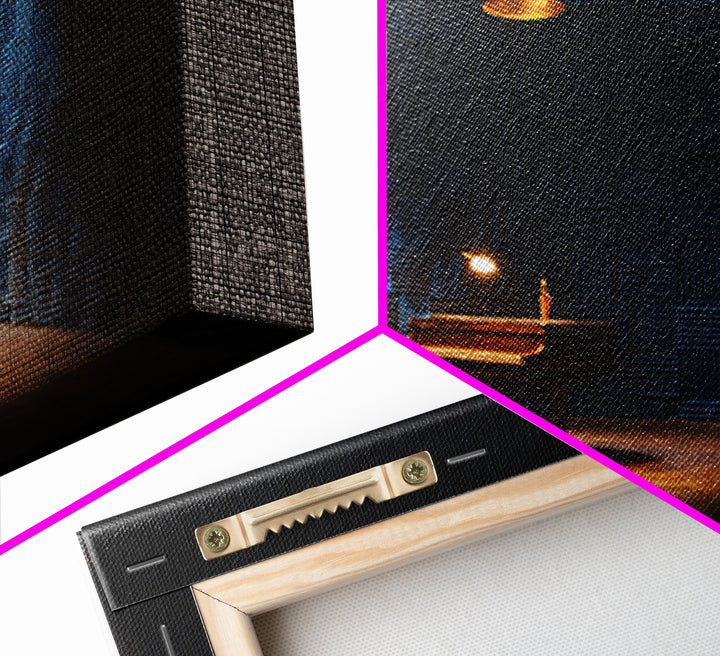 Soundproof Foam Pattern Transformed into Art Framed Canvas Print, Music Studio Art, Room Decor, Studio Decor, Oil Painting, MSA-3x2-47