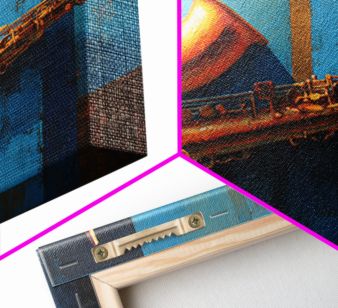 Jazz Saxophone with Smoky Blue Background Framed Canvas Print, Music Studio Art, Boho Art, Studio Decor, Fine Art, Rhythm, MSA-3x2-78