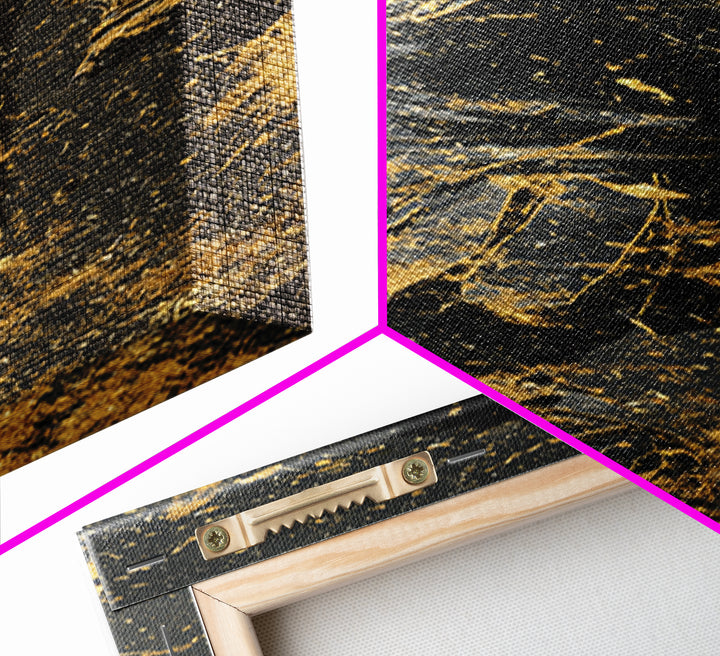 Greek Spartan Warrior Splatter Effect, Gold Canvas Print, Ancient Warrior Wall Art, Real Wood Frame Decor
