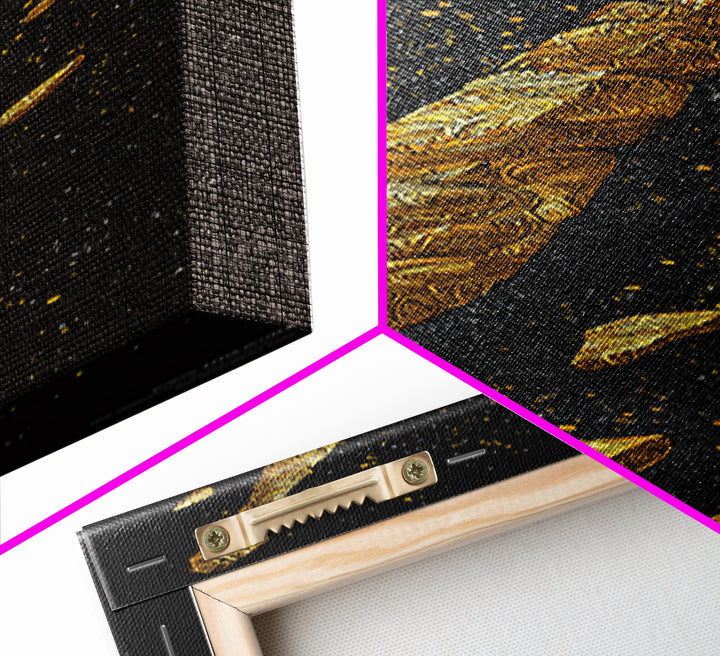 Broken Golden Sword, Spartan Wall Art, Roman Sword Art, Gold Canvas Wall Art, Golden Canvas Man Cave Decor, Office Decor For Him