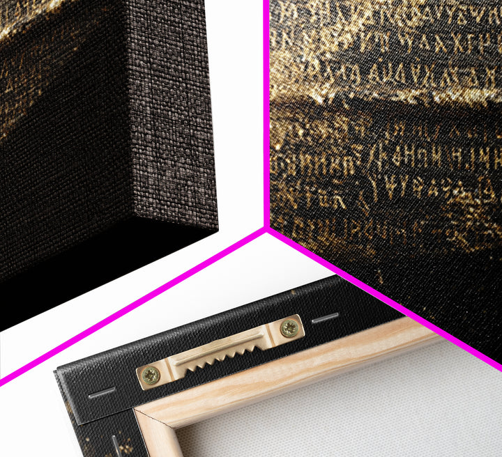 Ancient Golden Spear Tip, Gold Canvas Art, Real Wood Frame, Splatter Style Weapon Artwork, Mythology Inspired Decor
