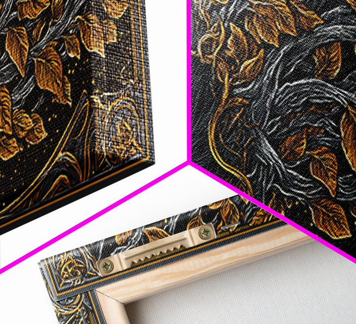 Eurydice Gold Canvas Art, Greek Mythology Canvas Print, Elegant Goddess Wall Decor, Real Wood Frame, Luxury Canvas Artwork For Home