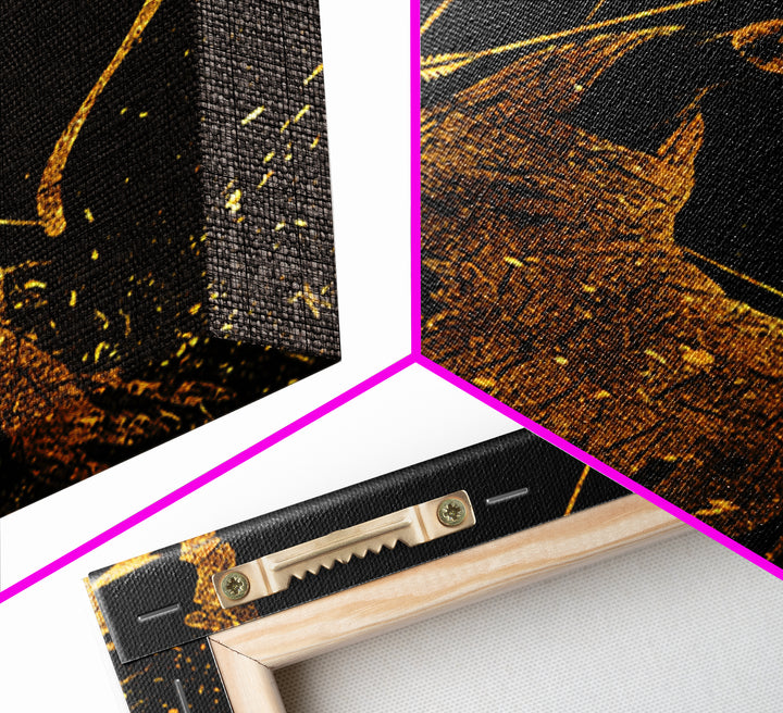 Artemis Archer Goddess Mythology, Canvas Gold Canvas Print, Real Wood Frame, Greek Myth Wall Art, Celestial Home Decor