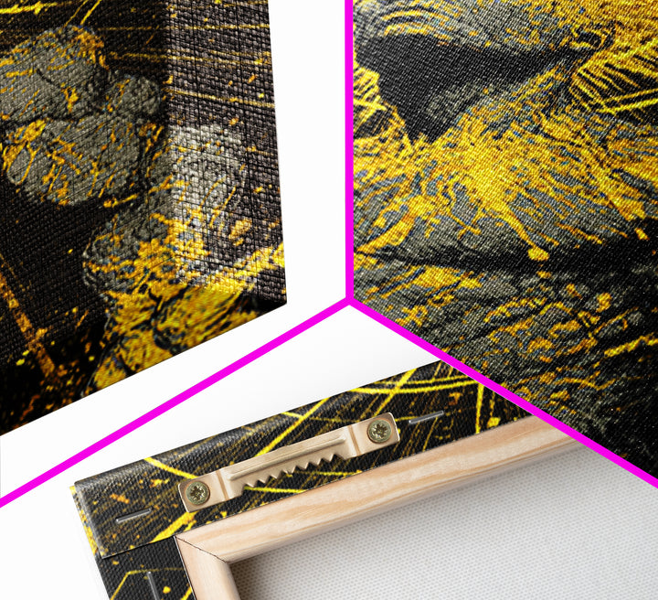 Ancient Greek Goddess Hera Mosaic, Mythology Throne Canvas Gold Art, Timeless Goddess Wall Print, Real Wood Frame