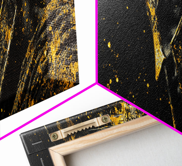 Spartan Helmet Warrior Portrait, Ancient Greek Armor Decorative Artwork, Gold Canvas Print, Real Wood Frame Wall Decor