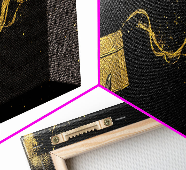 Pandora’s Gift Gold Canvas Print, Mythology Wall Art, Real Wood Framed Print, Luxury Goddess Artwork, Home Decor