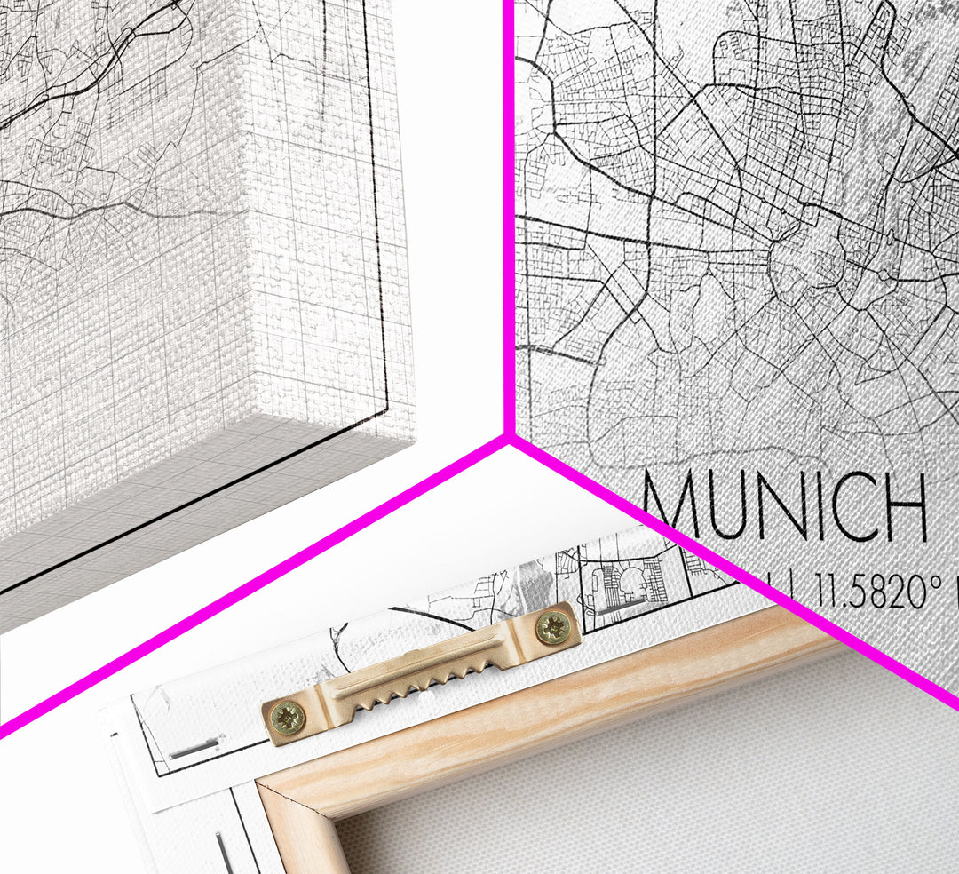 Munich City Map, Germany Map, Map Art, Minimalist Wall Art, Wall Art, Canvas Art, Gift For Men, European Wall Art, Family Wall Art, Prints