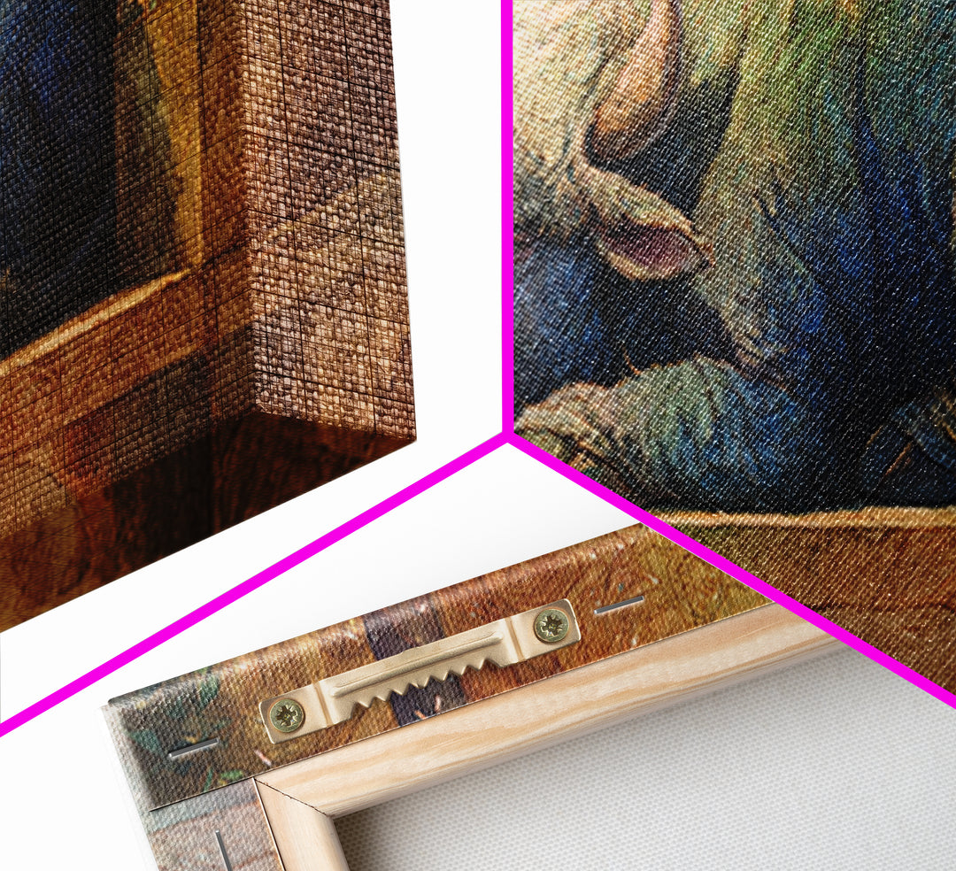 Minotaur in Labyrinth of Warm Stone Framed Canvas Print, Mythological Art, Minimalist Decor, Living Room Decor, Legend, MYT-2x1-37