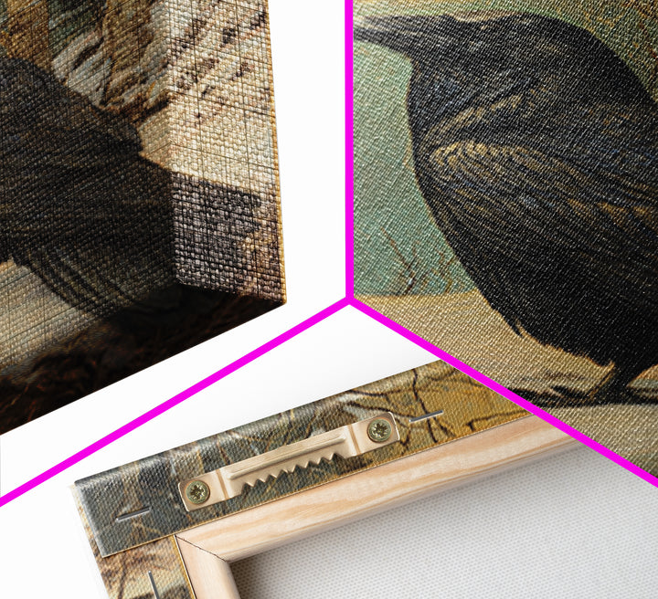Odin Raven Pair Framed Canvas Print, Mythological Art, Room Decor, Living Room Decor, Fine Art, Legend, Art Print, Digital Art, MYT-2x3-51
