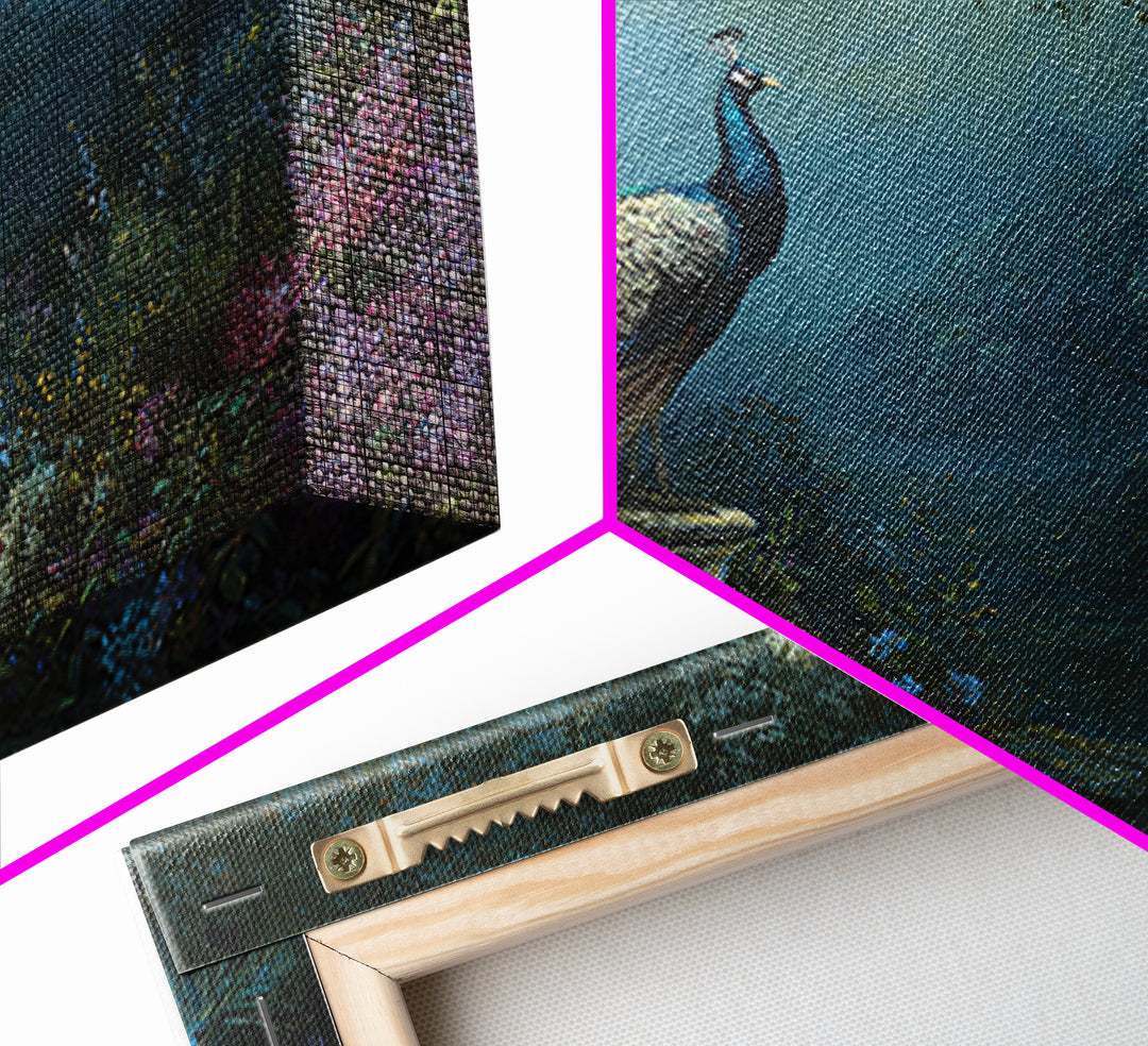 Hera Peacock Symbolism Framed Canvas Print, Mythological Art, Gothic Home Decor, Living Room Decor, Oil Painting, Legend, MYT-3x2-50