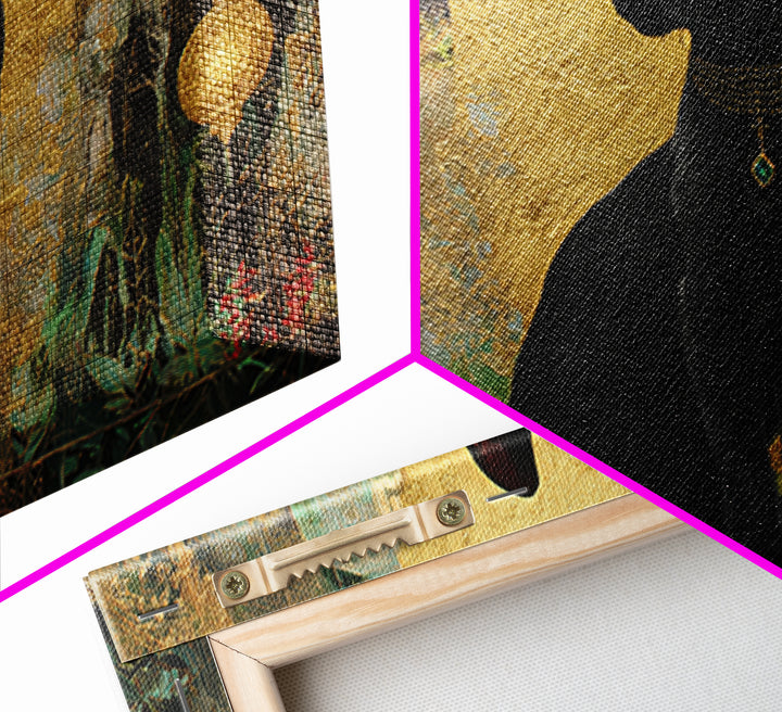 Bastet Cat Goddess Framed Canvas Print, Mythological Art, Home Decor, Living Room Decor, Fine Art, Legend, Contemporary Art, MYT-3x2-64