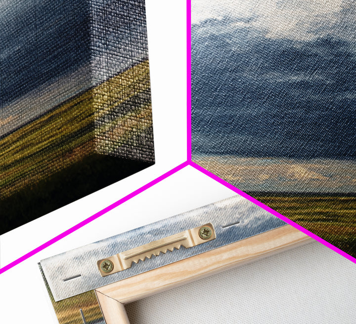 Storm Clouds over a Rolling Prairie Canvas Print, Nature Art, Modern Decor, Living Room Decor, Fine Art, Nature, Home Decor, NAT-1x1-86