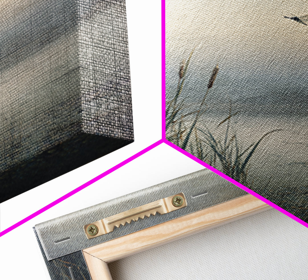 Dragonfly over a Pond with Reeds Canvas Print, Nature Art, Nature Wall Art, Living Room Decor, Fine Art, Nature, NAT-1x1-90