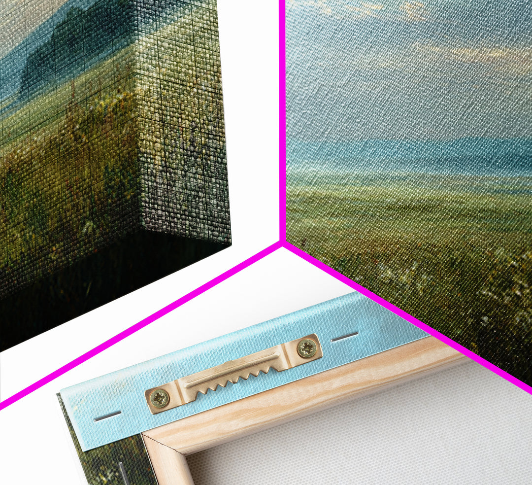 Wildflower Meadow under Soft Summer Sky Canvas Print, Nature Art, Boho Decor, Living Room Decor, Fine Art, Nature, Wall Decor, NAT-2x1-22
