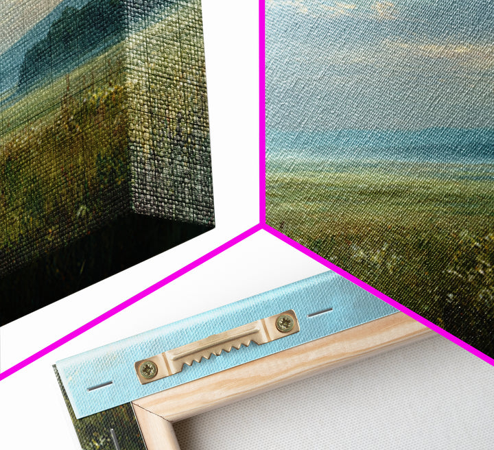 Wildflower Meadow under Soft Summer Sky Canvas Print, Nature Art, Boho Decor, Living Room Decor, Fine Art, Nature, Wall Decor, NAT-2x1-22