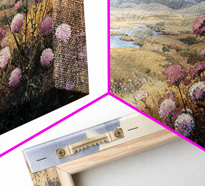 Butterfly Resting on a Blooming Thistle Canvas Print, Nature Art, Art, Living Room Decor, Fine Art, Nature, 3d Wall Art, NAT-2x1-48