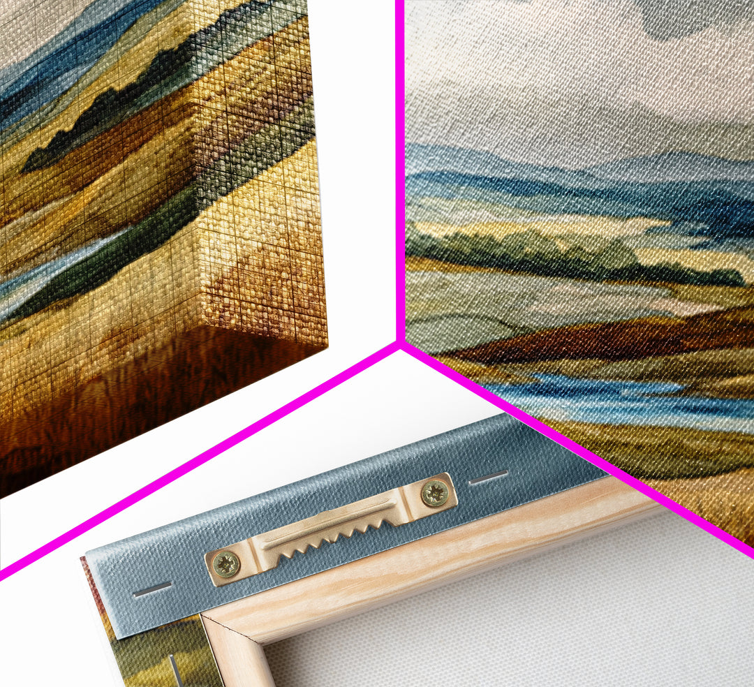 Storm Clouds over a Rolling Prairie Canvas Print, Nature Art, Wall Art, Living Room Decor, Fine Art, Nature, Wood Wall Art, NAT-2x1-82