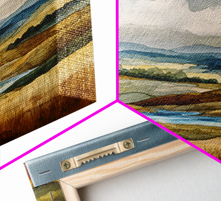Storm Clouds over a Rolling Prairie Canvas Print, Nature Art, Wall Art, Living Room Decor, Fine Art, Nature, Wood Wall Art, NAT-2x1-82