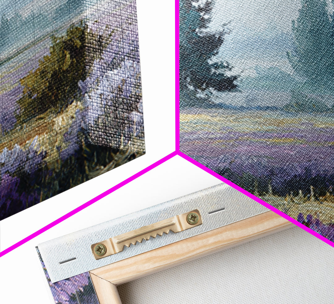Bees Circling Lavender Blossoms Canvas Print, Nature Art, Living Room Decor, Fine Art, Nature, Ocean Art, Bird Wall Art, NAT-3x2-3