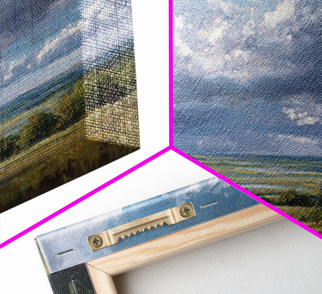 Storm Clouds over a Rolling Prairie Framed Canvas Print, Nature Art, Living Room Wall Art, Living Room Decor, Fine Art, Nature, NAT-3x2-90