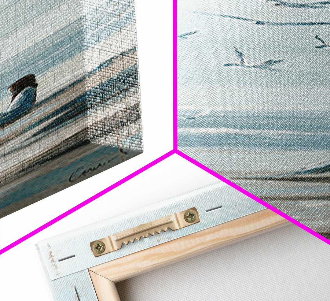 Sailor Tattoo Swallow and Anchor Canvas Print, Nautical Art, Beach Decor, Coastal Decor, Fine Art, Harbor, Statement Artwork, NAU-1x3-59