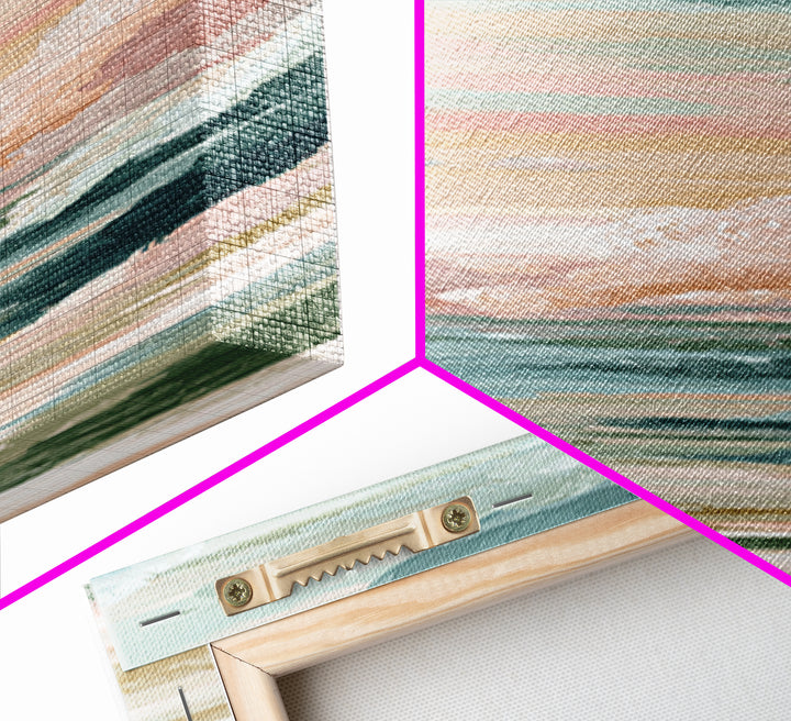 Pastel Rainbow with Soft Cloud Shapes Canvas Print, Nursery Decor, Minimalist Decor, Nursery, Wall Decals, Nursery Wall Decor, NDE-1x3-13