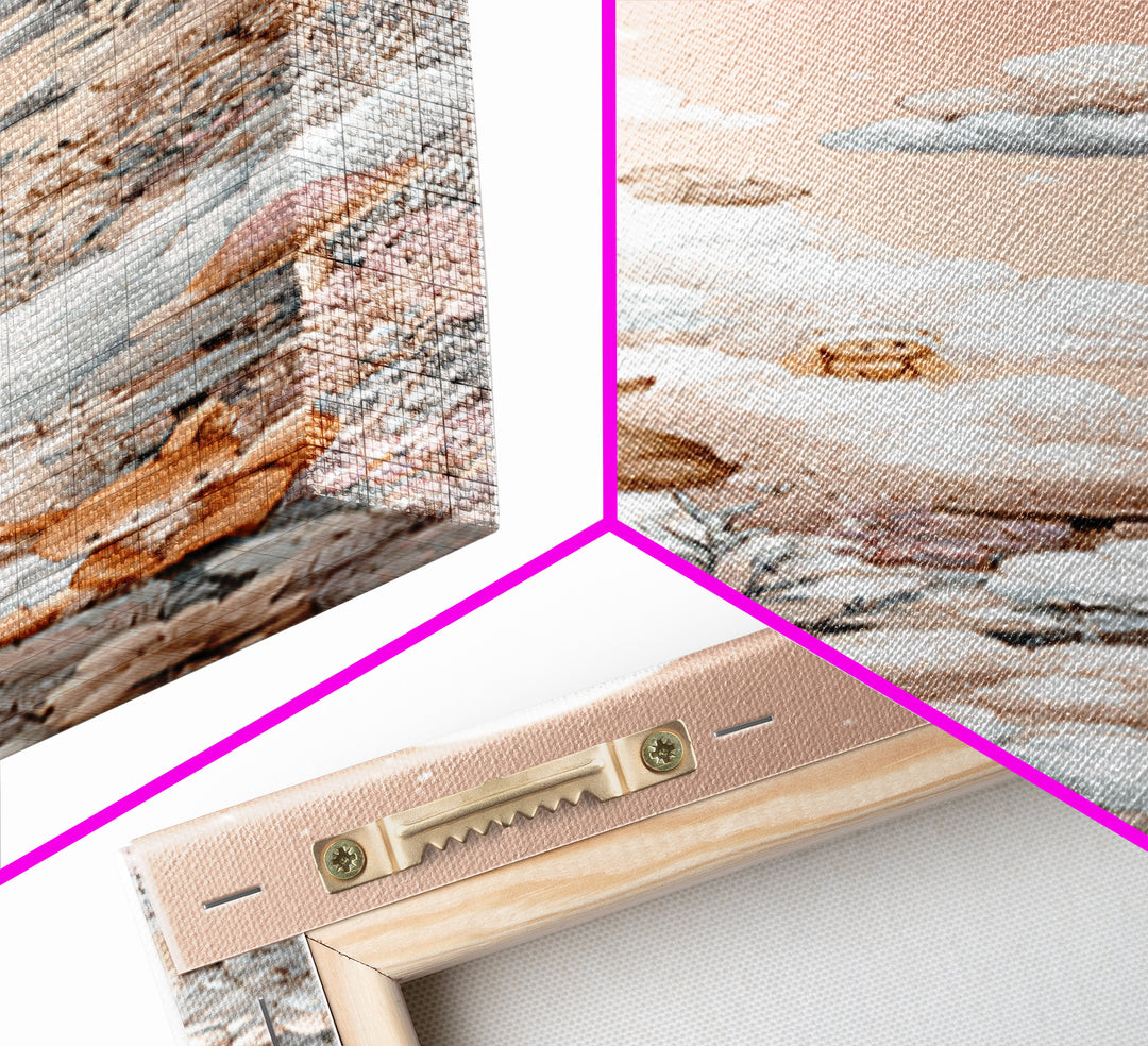 Woodland Animal Parade Canvas Print, Nursery Decor, Gallery Decor, Fine Art, Nursery, Wall Art, Home Decor, Wall Decor, NDE-1x3-14