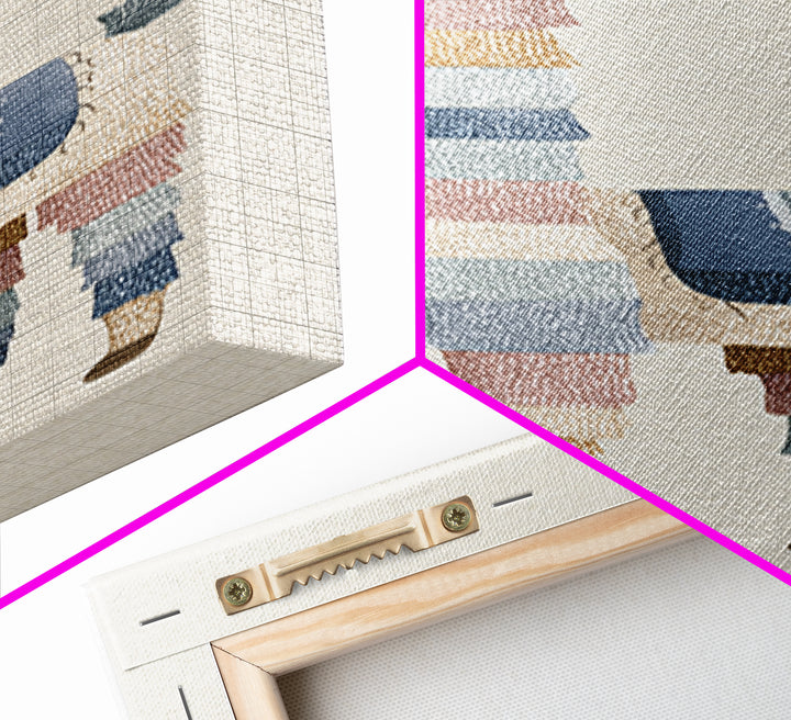Cute Llama with Blanket Pattern Canvas Print, Nursery Decor, Safari Nursery Decor, Nursery, Modern Decor, Fine Art Print, NDE-1x3-81