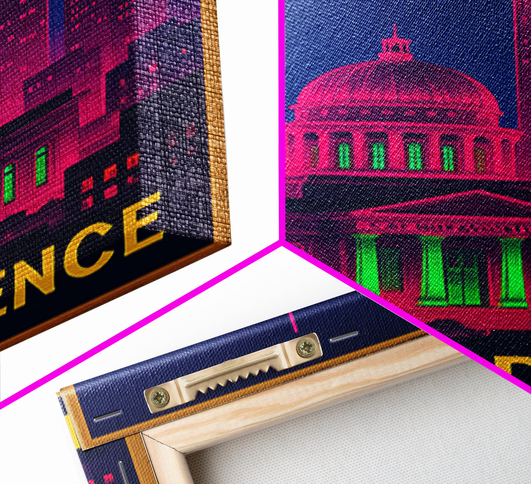 Independence Missouri Travel Poster, Canvas Print, Electric Night Poster Art, Independence Art Print, City Illustration, Home Office Decor