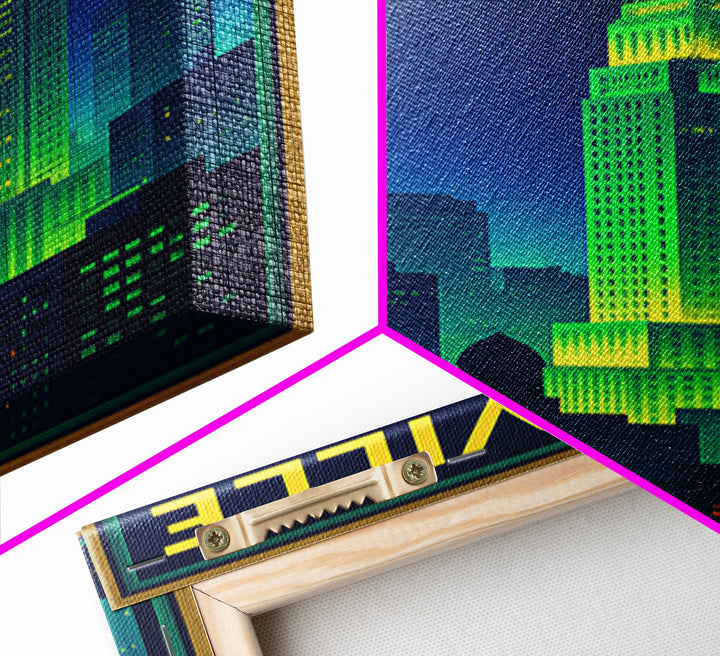 Louisville Travel Poster, Canvas Print, Cyberpunk Style City Art, Louisville Poster Print, City Travel Prints, City Art Print, Design 2