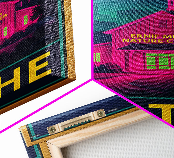 Olathe Kansas Travel Poster, Framed Canvas Print, Cyberpunk Style City Art, Olathe Art Print, Retro Travel Print, Vintage Travel Art