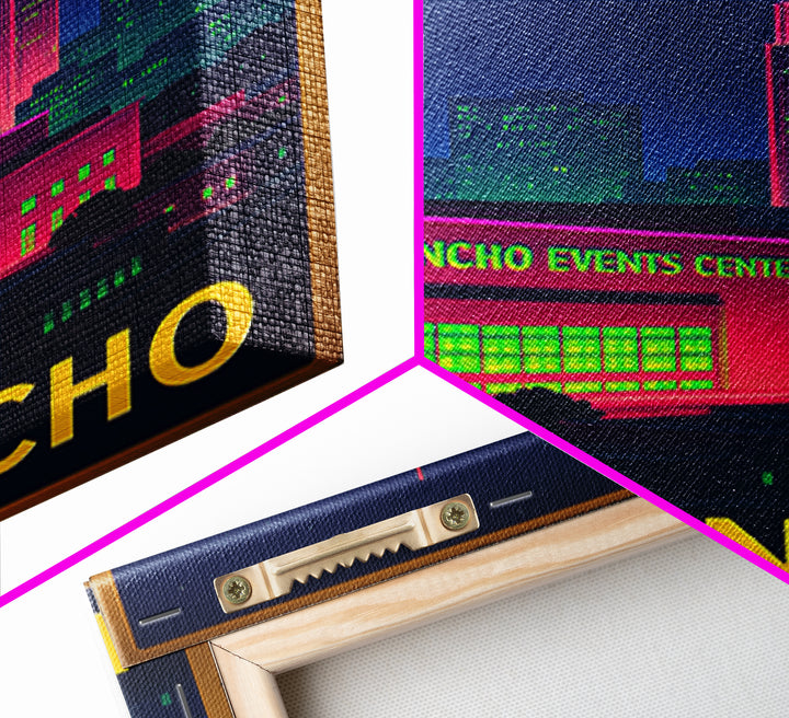 Rio Rancho New Mexico Travel Poster, Canvas Print, Cyberpunk Style City Art, Rio Rancho Art Print, Travel Wall Decor, Eclectic Wall Decor