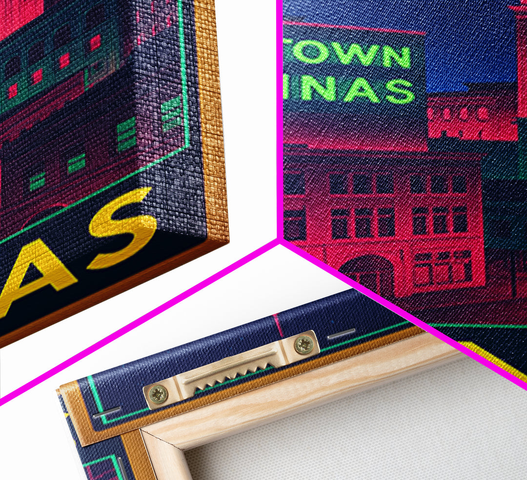 Salinas California Travel Poster, Canvas Print, Cyberpunk Style City Art, Salinas Wall Art, Wall Decor, Travel Wall Decor, Office Decor