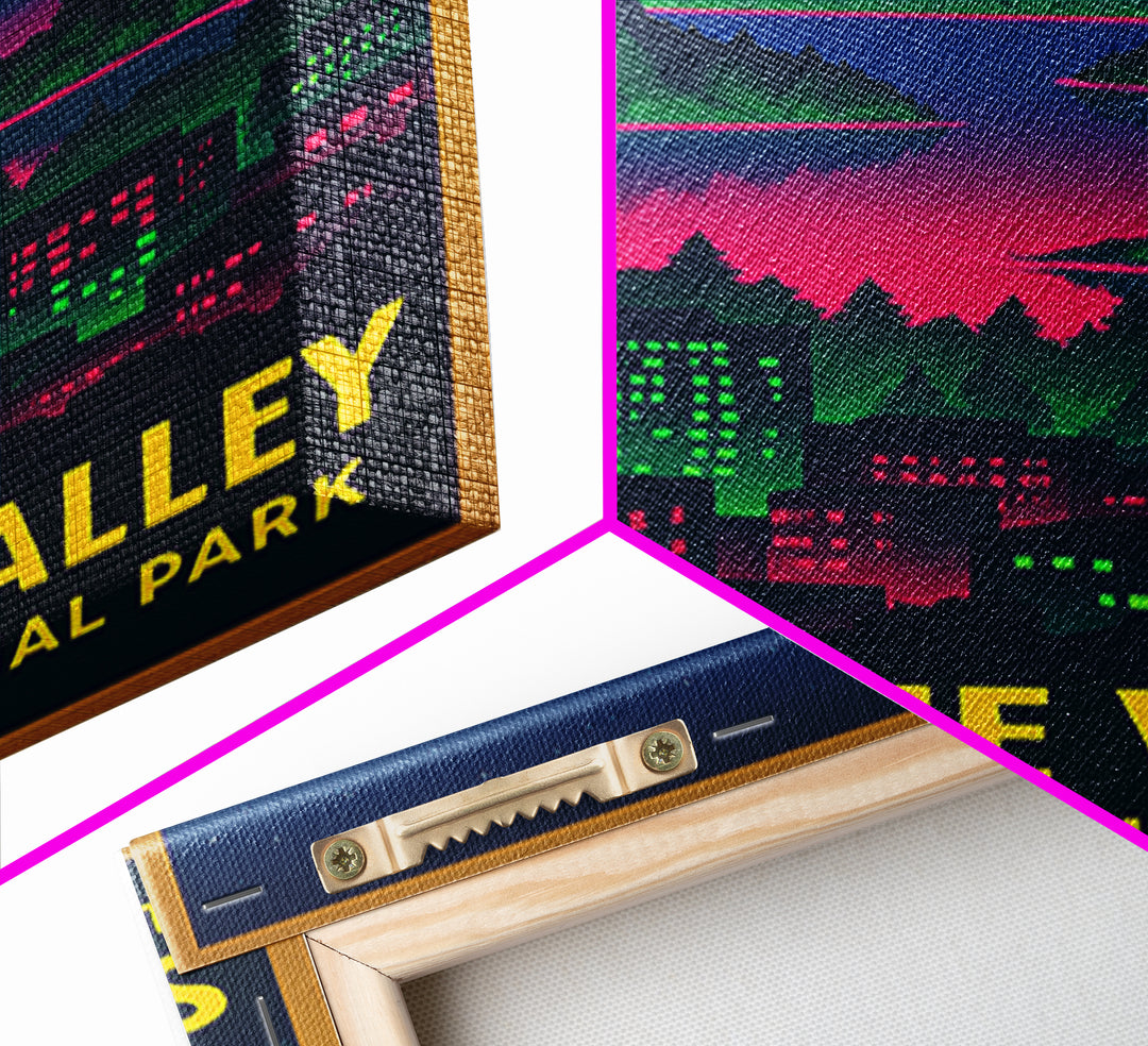 Spokane Valley Washington Travel Poster, Canvas Print, Electric Night Poster Art, Spokane Valley City Art, Travel Art Print
