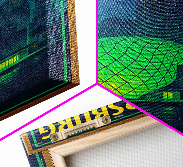 St Petersburg Travel Poster, Framed Canvas Print, Cyberpunk Style City Art, St Petersburg Wall Art, Fine Art Print, City Travel Prints