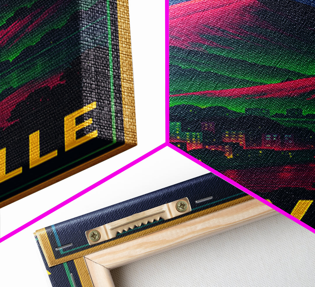 Vacaville California Travel Poster, Canvas Print, Cyberpunk Style City Art, Vacaville City Art, Travel Poster Art, Watercolor Skyline Art