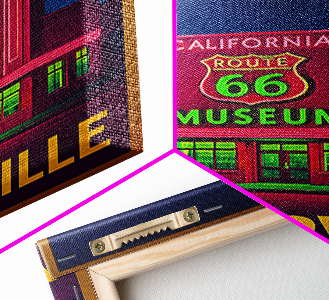Victorville California Travel Poster, Canvas Print, Retro Neon Travel Art, Victorville City Art, Fine Art Print, Wall Decor, Travel Art