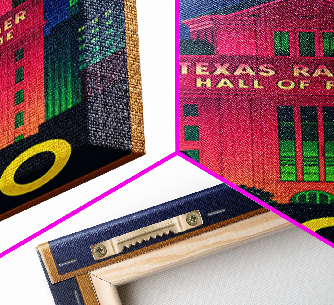 Waco Texas Travel Poster, Canvas Print, Cyberpunk Style City Art, Waco Travel Art, Travel Wall Art, City Art Print, Home Office Decor