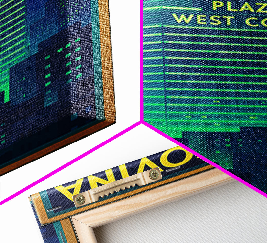 West Covina Travel Poster, Canvas Print, Cyberpunk Style City Art, West Covina City Art, Travel Poster Set, Travel Wall Art, Poster Print