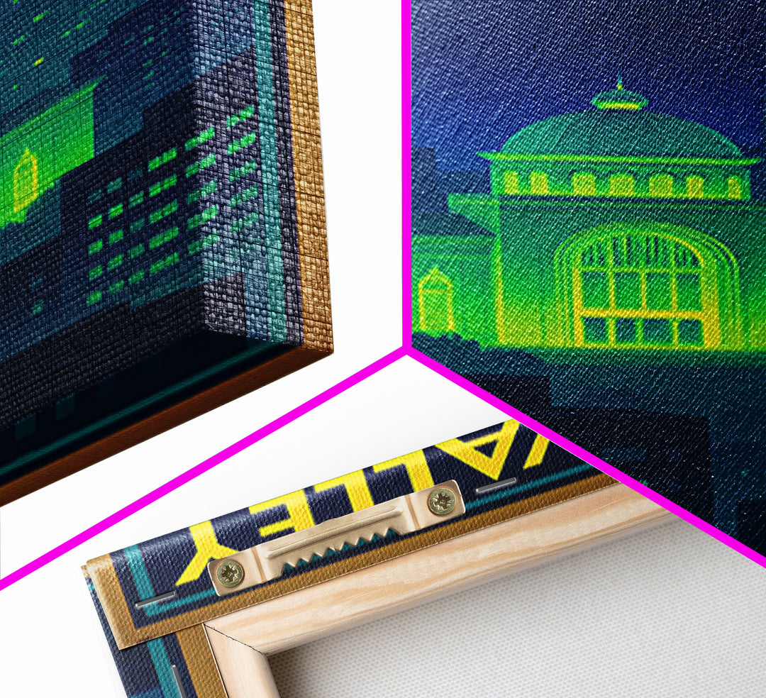 West Valley City Travel Poster, Canvas Print, Cyberpunk Style City Art, West Valley City City Art, Travel Poster Set, Eclectic Wall Decor