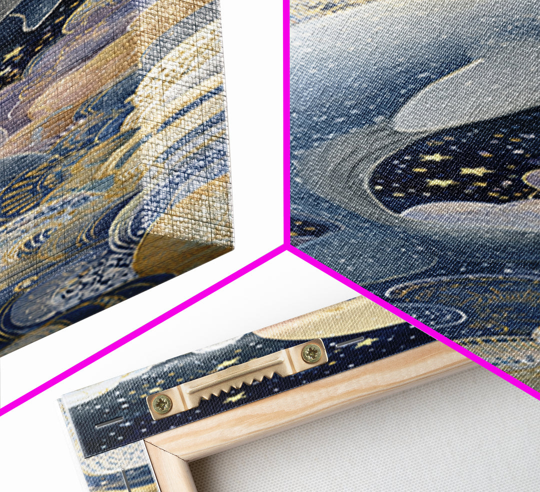 Whale and Tiny Stars Canvas Print, Nursery Art, Nursery Wall Decor, Nursery Decor, Fine Art, Nursery, Playroom Wall Art, NUR-1x3-68