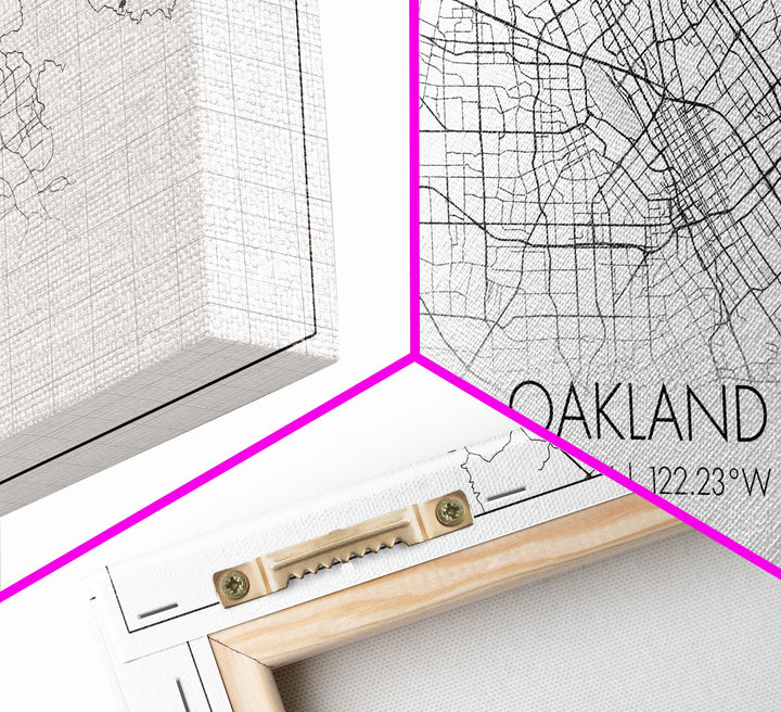 Oakland City Map, California Art, Map Print, Minimalist Wall Art, Wall Art, Canvas Art, Teen Room Art, Dorm Room Art, Graduation Gift