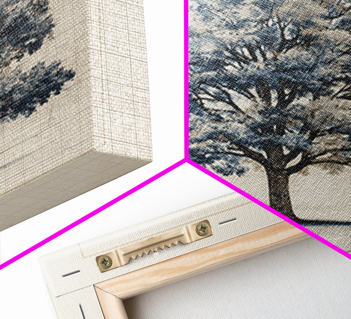 Ink Wash Tree Symbolizing Stability Canvas Print, Office Art, Living Room Decor, Office Decor, Fine Art, Focus, Fine Art Print, OFF-1x1-14