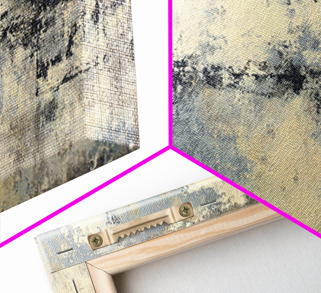City Map Abstract Framed Canvas Print, Office Art, Fine Art Print, Office Decor, Abstract Art, Focus, Poster, Wall Decor, OFF-2x1-16