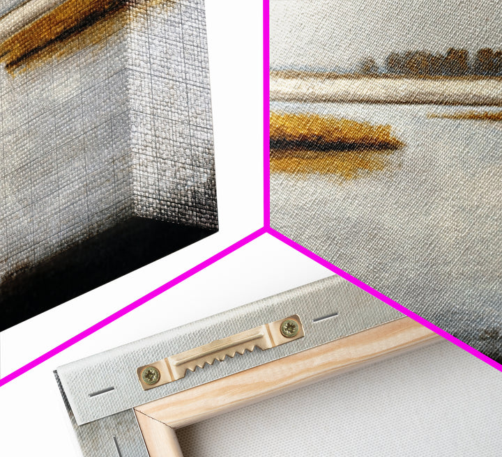 Dignified Neutral Landscape Framed Canvas Print, Office Art, Digital Wall Art, Office Decor, Oil Painting, Focus, OFF-2x1-3